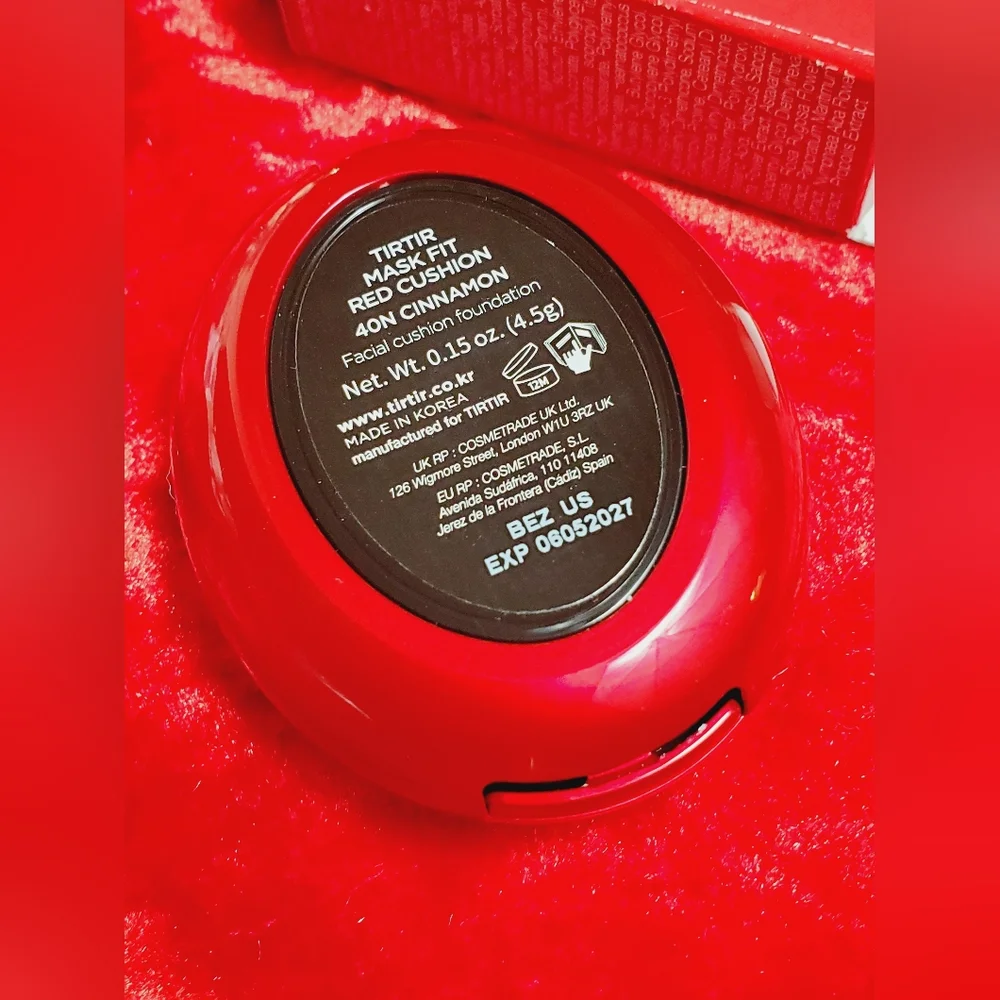 TirTir 40N Cinnamon Mask Fit Red Cushion Mask Shield Enriched Coverage .15oz